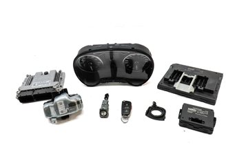 Thumbnail 3: 16-18 AUDI A3 E-TRON HYBRID (8V) SPEEDOMETER ECM BCM BODY ENGINE MODULE KEY SET