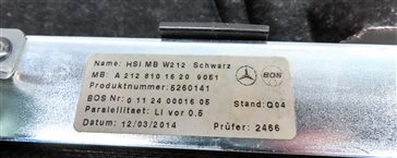 Thumbnail 7: 10-16 MERCEDES E CLASS REAR BACK WINDOW GLASS SUNSHADE SUN SCREEN (BLACK)