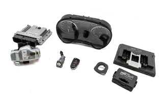 16-18 AUDI A3 E-TRON HYBRID (8V) SPEEDOMETER ECM BCM BODY ENGINE MODULE KEY SET