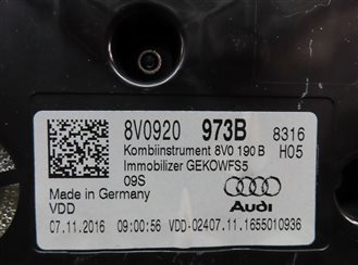 Thumbnail 22: 16-18 AUDI A3 E-TRON HYBRID (8V) SPEEDOMETER ECM BCM BODY ENGINE MODULE KEY SET