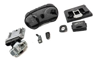 Thumbnail 4: 16-18 AUDI A3 E-TRON HYBRID (8V) SPEEDOMETER ECM BCM BODY ENGINE MODULE KEY SET
