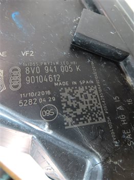 Thumbnail 7: 2017 AUDI A3 E-TRON (8V) FRONT LEFT DRIVER HALOGEN HEADLIGHT LIGHT LAMP ASSEMBLY