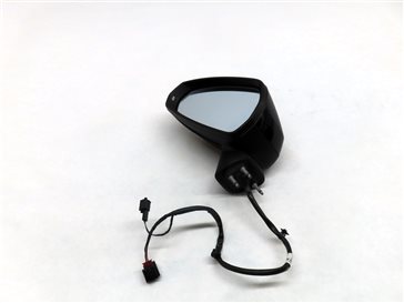 16-18 AUDI A3 E-TRON 8VF FRONT LEFT DRIVER HEATED BLIND SPOT DOOR MIRROR (BLACK)