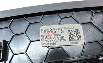 Thumbnail 7: 2013 MERCEDES ML550 (W166) FRONT CENTER DASH HEAT AIR AC HVAC VENT w/SCREEN TRIM