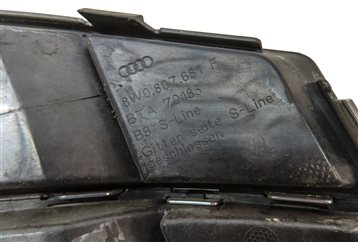Thumbnail 6: 17-18 AUDI A4 B9 8W FRONT LEFT DRIVER ADAPTIVE CRUISE BUMPER GRILLE TRIM INSERT
