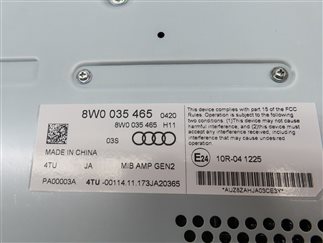 Thumbnail 5: 2017-2019 AUDI A4 (B9 8W) BANG & OLUFSEN AUDIO SOUND AMP AMPLIFIER