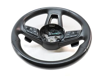 Thumbnail 4: 2017-2019 AUDI A4 A5 S4 (B9 8W F5) 3-SPOKE STEERING WHEEL w/SHIFT PADDLES(BLACK)
