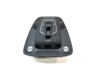 Thumbnail 2: 2018 AUDI A4 (B9 8W) FRONT OVERHEAD DOME LIGHT LAMP w/SWITCHES (BLACK)