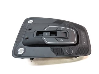 Thumbnail 5: 2018 AUDI A4 (B9 8W) FRONT OVERHEAD DOME LIGHT LAMP w/SWITCHES (BLACK)