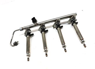 Thumbnail 3: 19 MERCEDES GLA250 (X156) 2.0L TURBO (270.920) ENGINE FUEL INJECTOR SET/4 w/RAIL