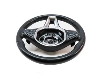 Thumbnail 4: 15-20 MERCEDES B GLA CLASS (W242 X156) 3-SPOKE STEERING WHEEL w/ SHIFT PADDLES