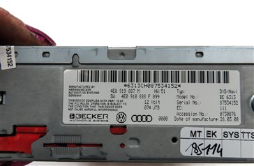 Thumbnail 7: 2006-2010 AUDI A6 S6 A8 S8 (C6 D3) GPS NAVIGATION DVD READER DISC DRIVE
