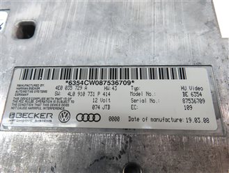 Thumbnail 4: 2008 AUDI Q7 (4L) MMI MULTIMEDIA INTERFACE CONTROL MODULE
