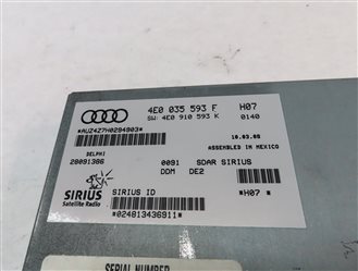 Thumbnail 4: 2006-2011 AUDI A6 A8 Q7 S6 S8 SIRIUS SATELLITE RADIO CONTROL UNIT MODULE