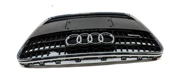 Thumbnail 4: 2007-2009 AUDI Q7 (4L) FRONT BUMPER RADIATOR GRILLE w/ LICENSE MOUNT (BLACK)