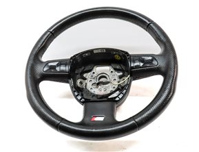 Thumbnail 2: 2007-2008 A4 Q7 S4 RS4 3 SPOKE S-LINE STEERING WHEEL w/CONTROL SWITCHES (BLACK)