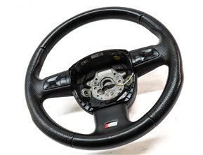 Thumbnail 3: 2007-2008 A4 Q7 S4 RS4 3 SPOKE S-LINE STEERING WHEEL w/CONTROL SWITCHES (BLACK)
