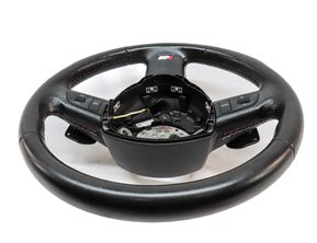 Thumbnail 4: 2007-2008 A4 Q7 S4 RS4 3 SPOKE S-LINE STEERING WHEEL w/CONTROL SWITCHES (BLACK)