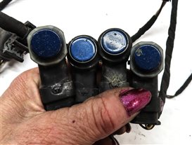 Thumbnail 5: 08 AUDI Q7 (4L) FRONT PARK ASSIST PDC SENSOR SET/4 w/WIRE WIRING HARNESS (BLUE)