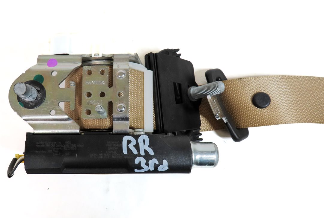 Thumbnail 4: 09 MERCEDES GL320 (X164) REAR 3RD THIRD ROW RIGHT SEAT SEATBELT RETRACTOR(BEIGE)