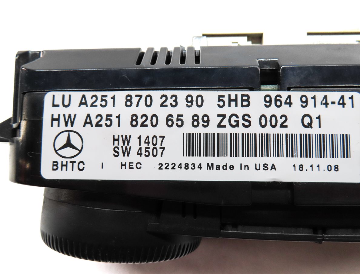 Thumbnail 9: 08-11 MERCEDES GL320 GL350 GL450 GL550 ML320 ML350 ML550 - TEMPERATURE CONTROL