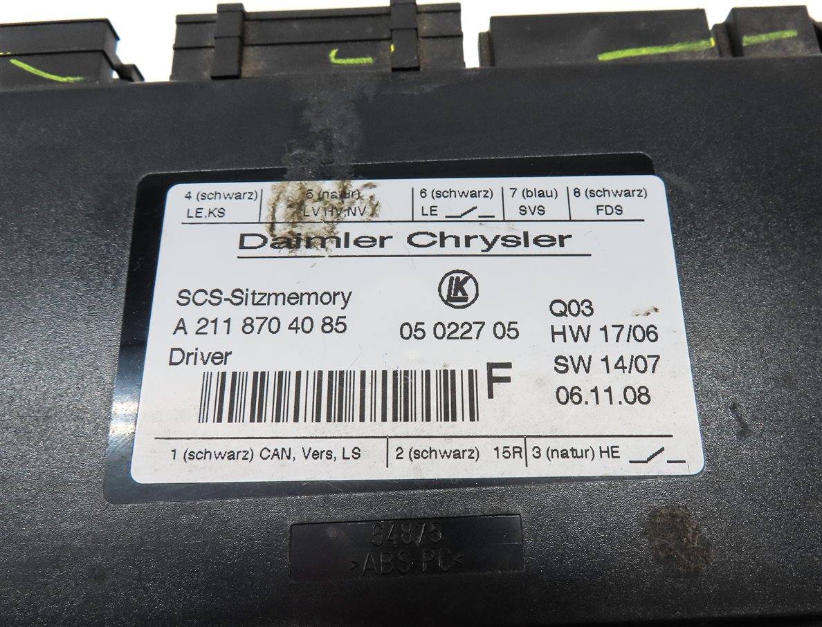Thumbnail 9: 2009 MERCEDES GL320 (X164) FRONT LEFT DRIVER SEAT CONTROL MODULE