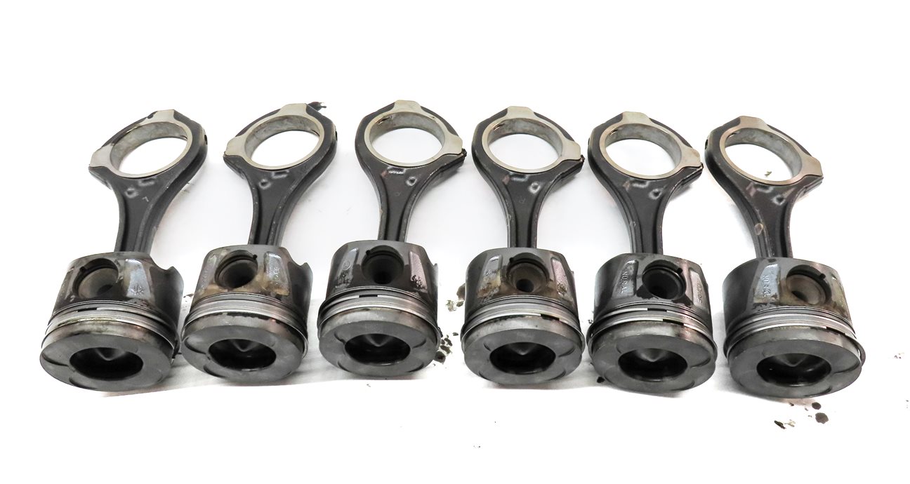 Thumbnail 4: 09-13 MERCEDES E350 GL320 GL350 ML320 ML350 3.0L DIESEL ENGINE PISTON & ROD SET