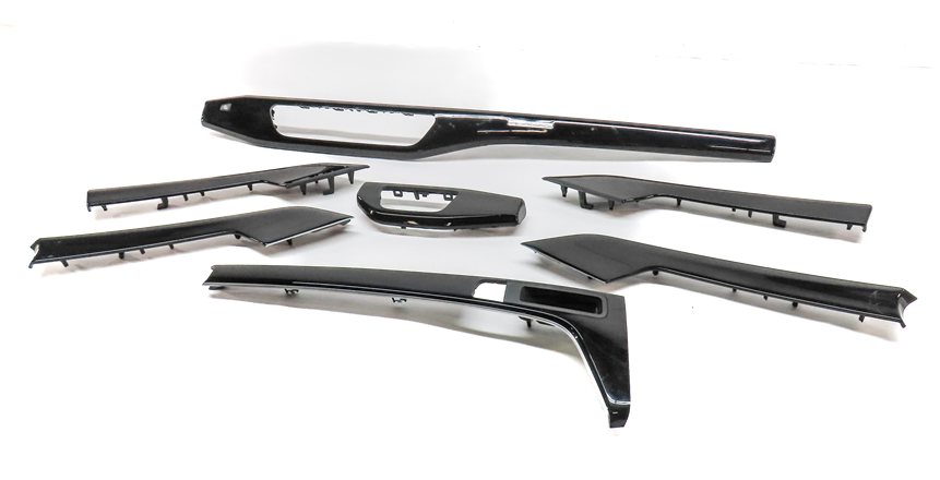 2019 AUDI A5 SPORTBACK (8W6) FRONT REAR DOOR DASH CONSOLE TRIM SET 7 (BLACK)