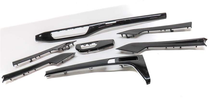 Thumbnail 2: 2019 AUDI A5 SPORTBACK (8W6) FRONT REAR DOOR DASH CONSOLE TRIM SET 7 (BLACK)
