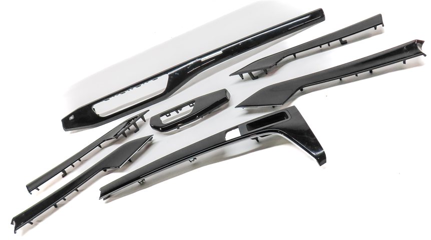 Thumbnail 3: 2019 AUDI A5 SPORTBACK (8W6) FRONT REAR DOOR DASH CONSOLE TRIM SET 7 (BLACK)