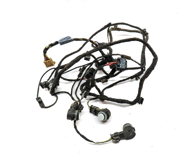Thumbnail 2: 19 AUDI A5 SPORTBACK 8W6 REAR PART ASSIST PDC SENSOR SET6 BLACK WHITE w/ HARNESS