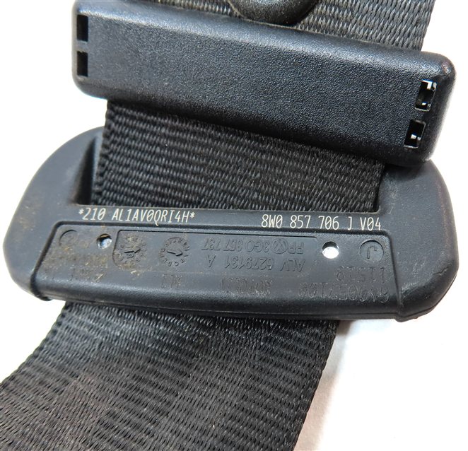 Thumbnail 6: 18-19 AUDI A5 S5 SPORTBACK 8W6 FRONT RIGHT PASSENGER SEATBELT RETRACTOR (BLACK)