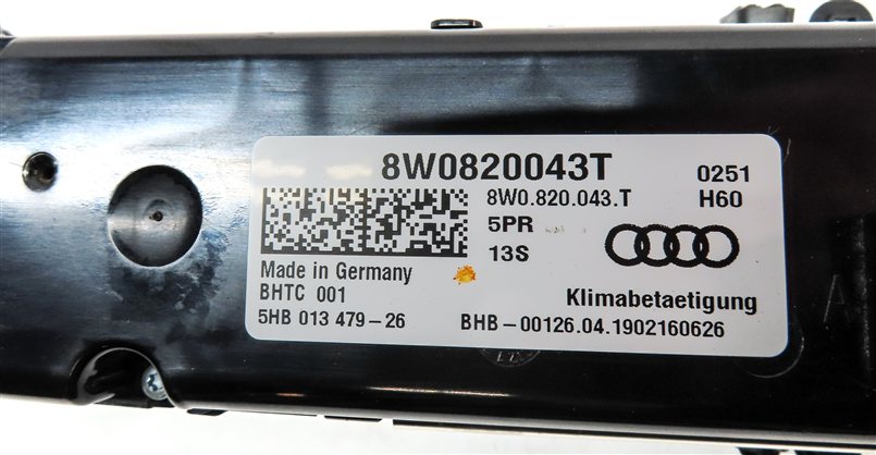 Thumbnail 7: 2018-2023 AUDI A4 A5 S5 RS5 (B9 8W6) FRONT A/C HEATER CLIMATE CONTROL PANEL