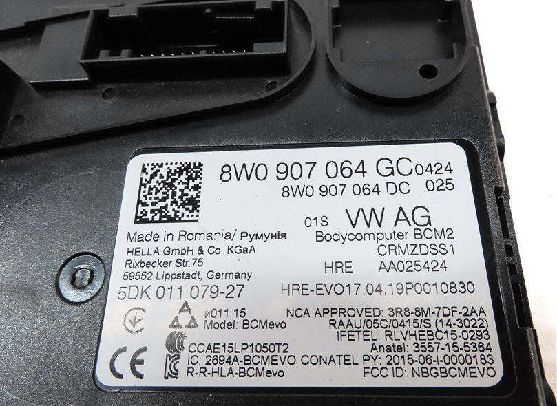 Thumbnail 4: 19-23 AUDI A4 A5 Q7 (B9 8W6 4M) POWER SUPPLY COMFORT BODY CONTROL MODULE BCM