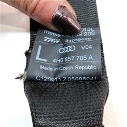 Thumbnail 5: 2011-2018 AUDI A8 S8 (D4 4H) FRONT LEFT DRIVER SEATBELT RETRACTOR (BLACK)