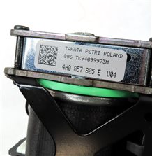 Thumbnail 5: 2012 AUDI A8 (D4 4H) REAR CENTER SEAT BELT SEATBELT RETRACTOR (BLACK)