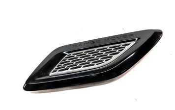 Thumbnail 2: 15 RANGE ROVER SPORT L494 FRONT RIGHT PASSENGER HOOD GRILL TRIM BLACK/SILVER