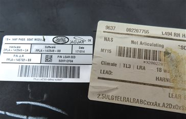 Thumbnail 4: 2015 LAND RANGE ROVER SPORT (L494) FRONT RIGHT PASSENGER SEAT CONTROL MODULE