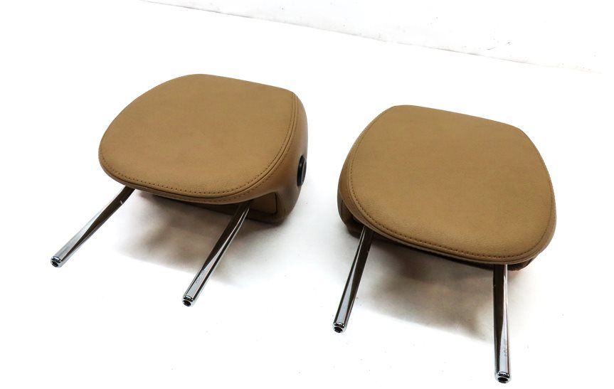 2005-2010 PORSCHE CAYENNE (955 957) FRONT LEFT & RIGHT SEAT HEADREST SET (BEIGE)
