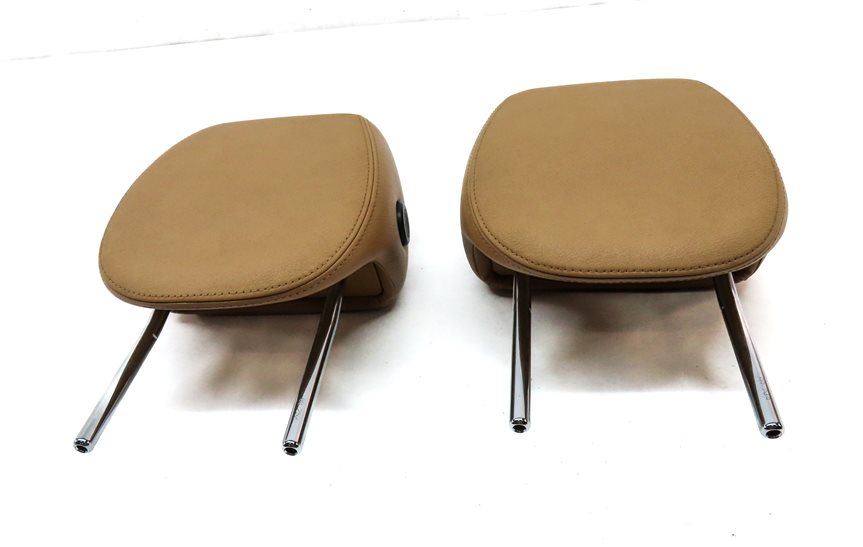 Thumbnail 2: 2005-2010 PORSCHE CAYENNE (955 957) FRONT LEFT & RIGHT SEAT HEADREST SET (BEIGE)