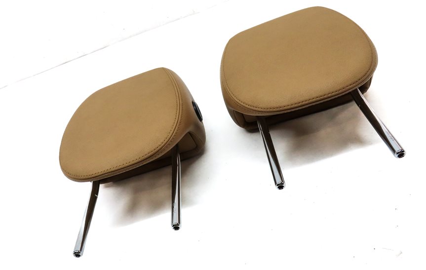Thumbnail 3: 2005-2010 PORSCHE CAYENNE (955 957) FRONT LEFT & RIGHT SEAT HEADREST SET (BEIGE)