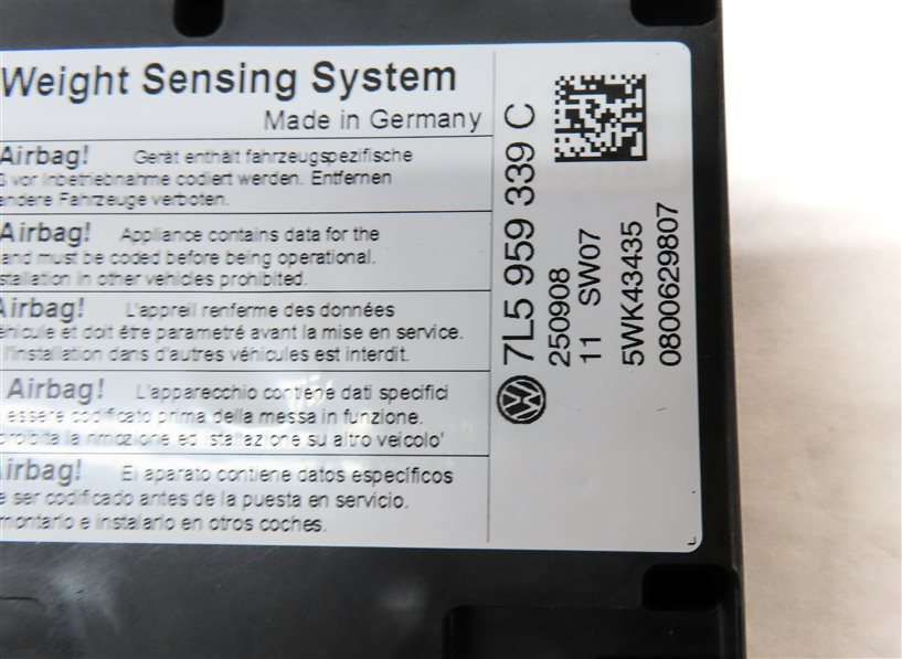 Thumbnail 5: 2009 PORSCHE CAYENNE (957) FRONT RIGHT PASSENGER OCCUPANCY SENSOR MODULE
