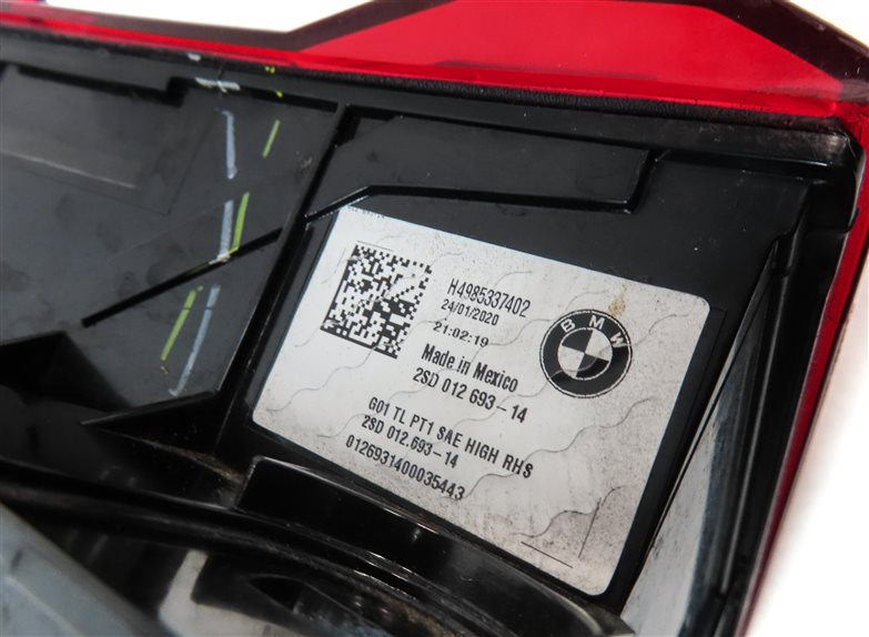 Thumbnail 6: 18-21 BMW X3 (G01) REAR RIGHT OUTER TAILLIGHT LAMP (FOR w/ ADAPTIVE HEADLIGHTS)