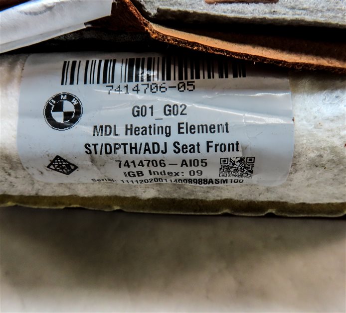 Thumbnail 7: 2020 BMW X3 (G01) FRONT RIGHT PASSENGER LOWER HEATED SPORT SEAT CUSHION (COGNAC)