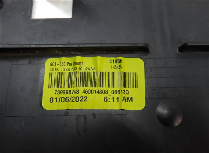 Thumbnail 6: 2020 BMW X3 (G01) FRONT LICENSE PLATE MOUNT MOUNTING BRACKET