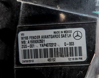 Thumbnail 6: 12-15 MERCEDES ML CLASS (W166) LEFT DRIVER REAR LED TAILLIGHT BRAKE LIGHT LAMP