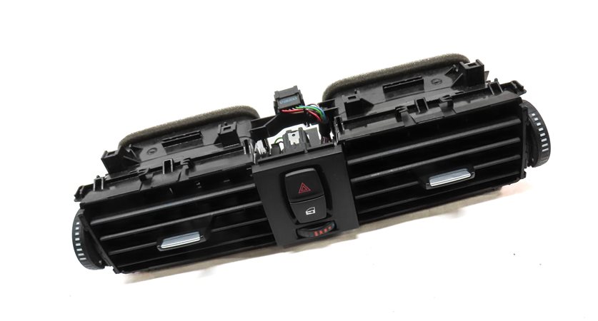 Thumbnail 3: 2014 BMW 328D (F30) CENTER DASH HEAT AIR AC VENT w/HAZARD LOCK SWITCHES (BLACK)