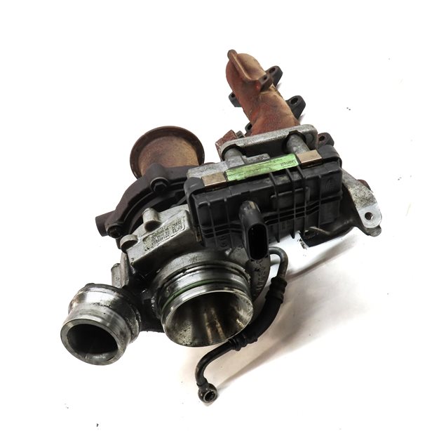 Thumbnail 3: 2014-2018 BMW 328i X3 (F25 F26) 2.0L N47T DIESEL ENGINE TURBOCHARGER w/ MANIFOLD