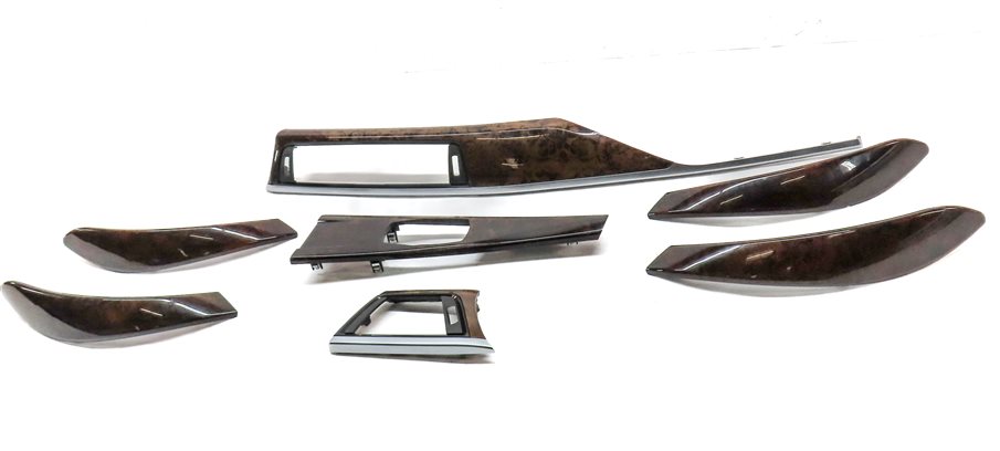 Thumbnail 2: 2014 BMW 328D (F30) INTERIOR DASH FRONT & REAR DOOR CONSOLE TRIM SET/7 (WALNUT)