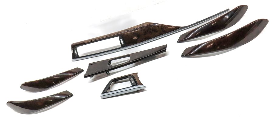 Thumbnail 3: 2014 BMW 328D (F30) INTERIOR DASH FRONT & REAR DOOR CONSOLE TRIM SET/7 (WALNUT)